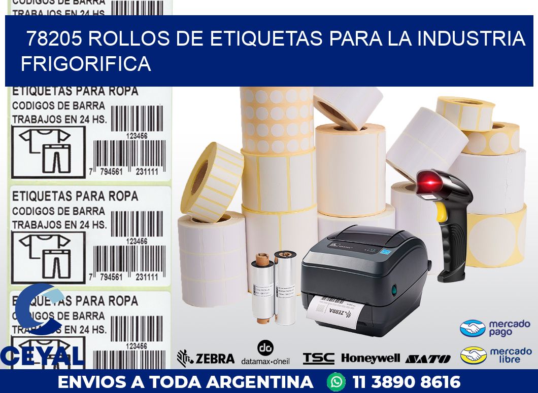 78205 ROLLOS DE ETIQUETAS PARA LA INDUSTRIA FRIGORIFICA