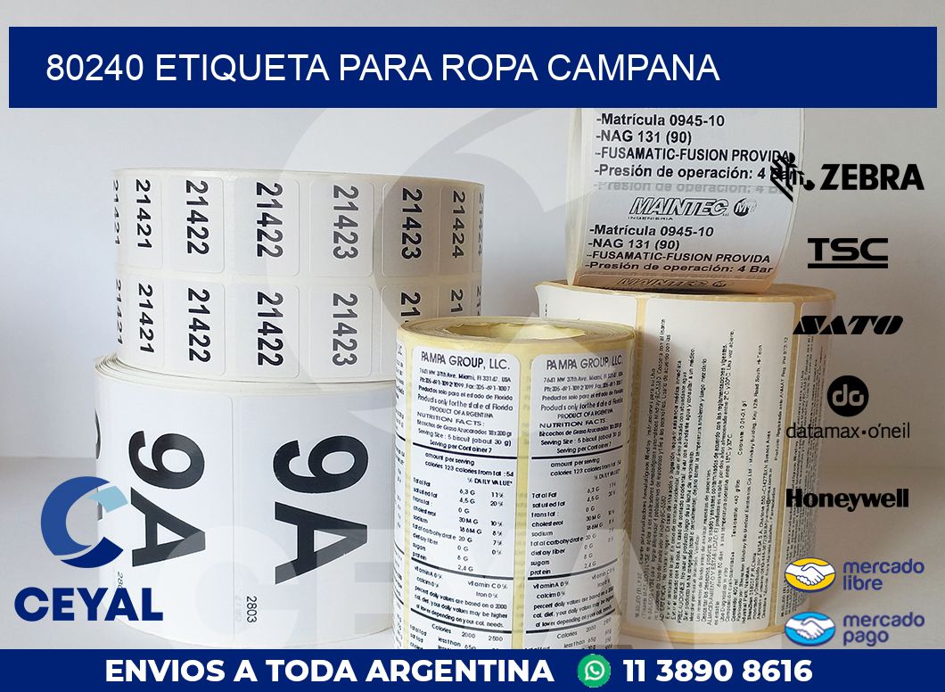 80240 ETIQUETA PARA ROPA CAMPANA