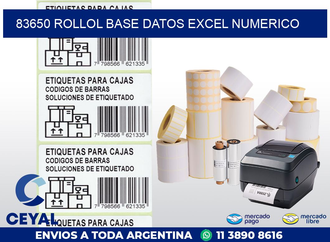 83650 rollol base datos excel numerico