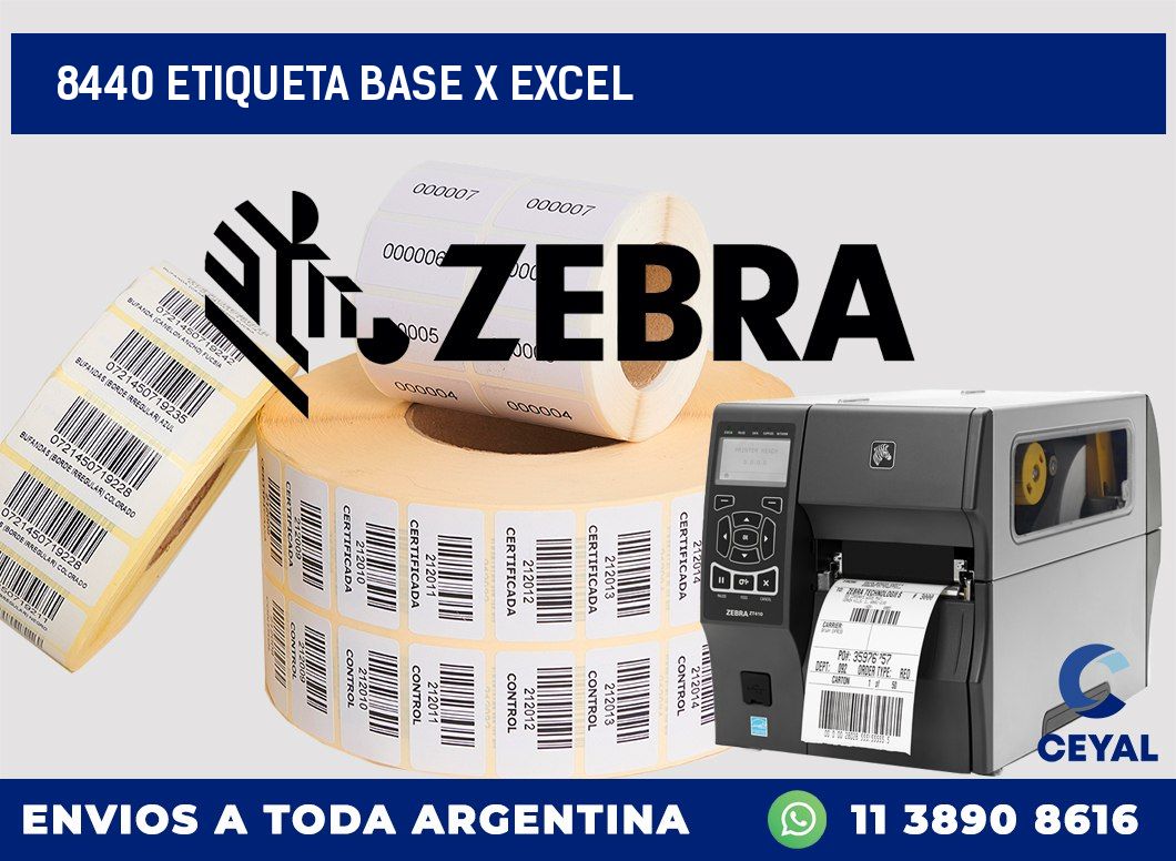 8440 etiqueta base x excel
