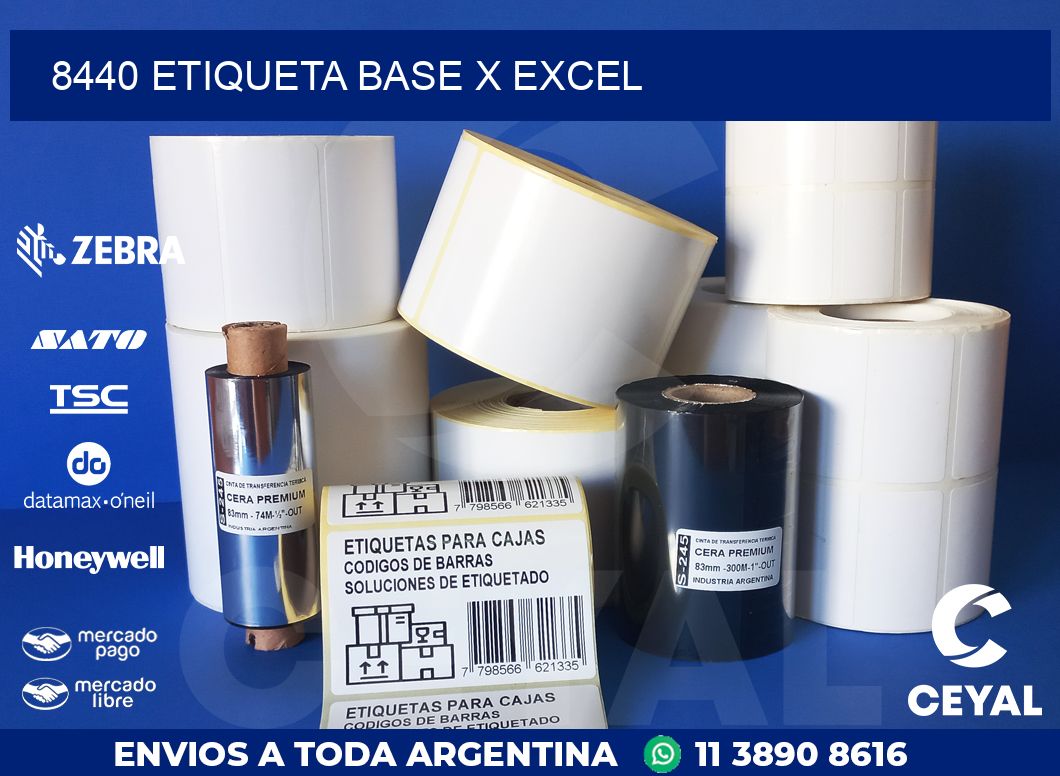 8440 etiqueta base x excel