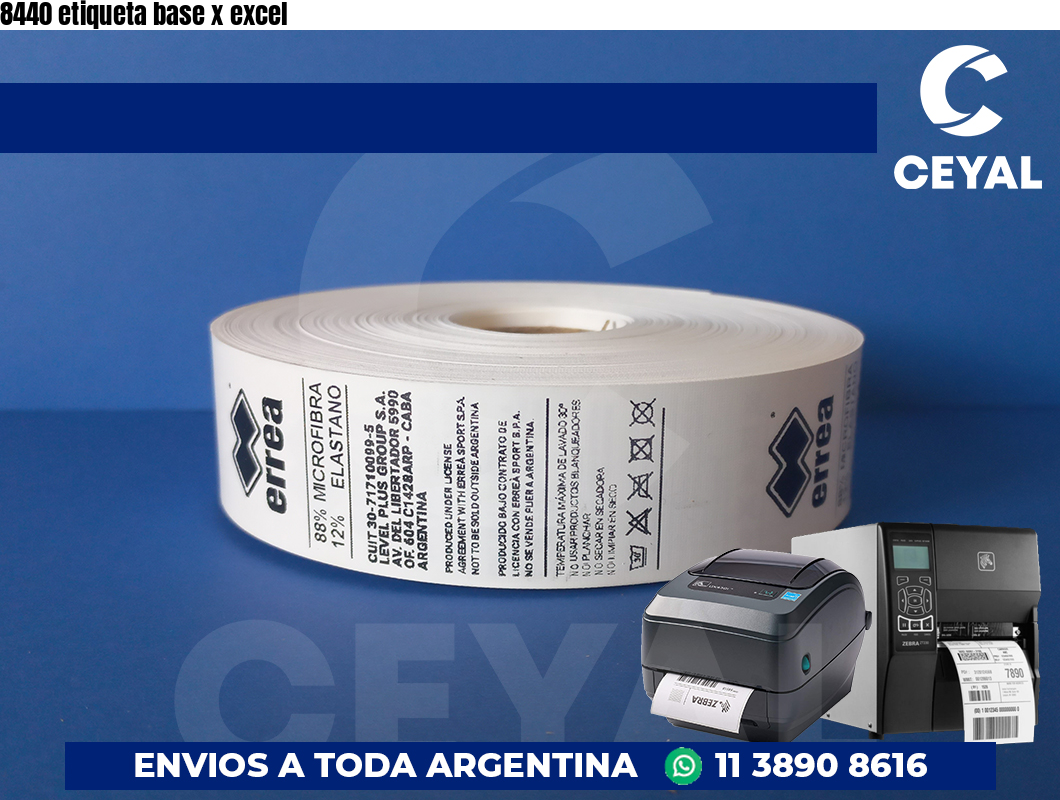 8440 etiqueta base x excel