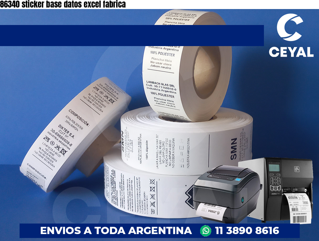 86340 sticker base datos excel fabrica