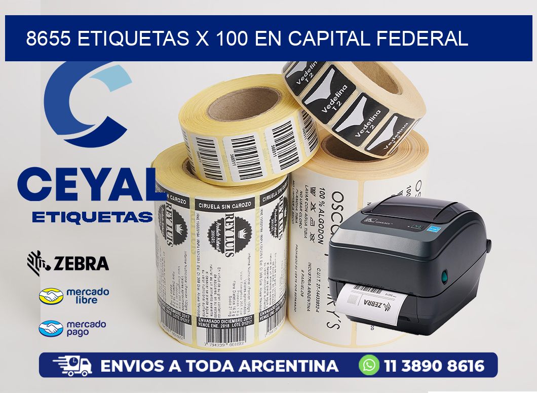 8655 ETIQUETAS X 100 EN CAPITAL FEDERAL