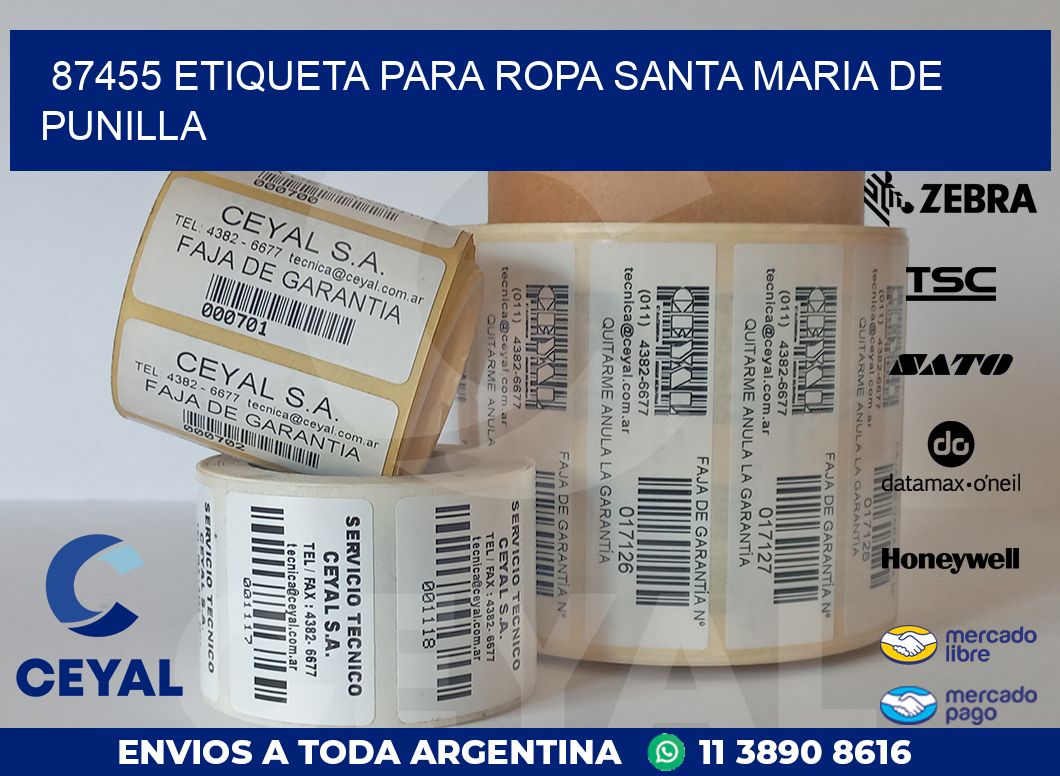 87455 ETIQUETA PARA ROPA SANTA MARIA DE PUNILLA