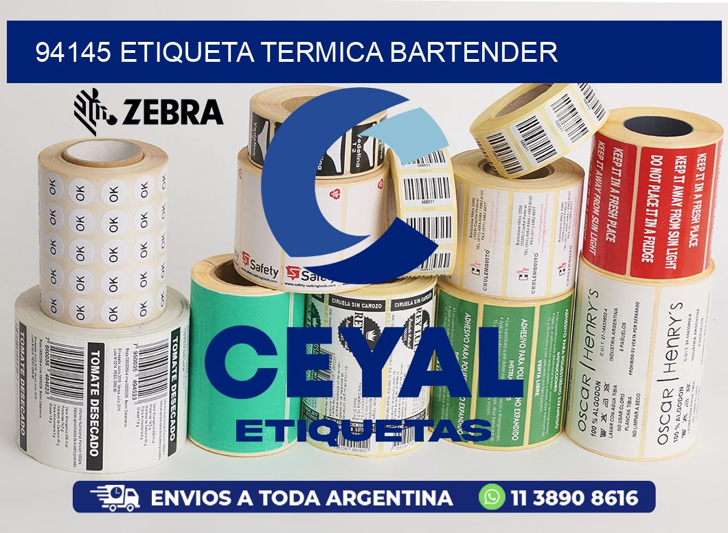 94145 ETIQUETA TERMICA BARTENDER