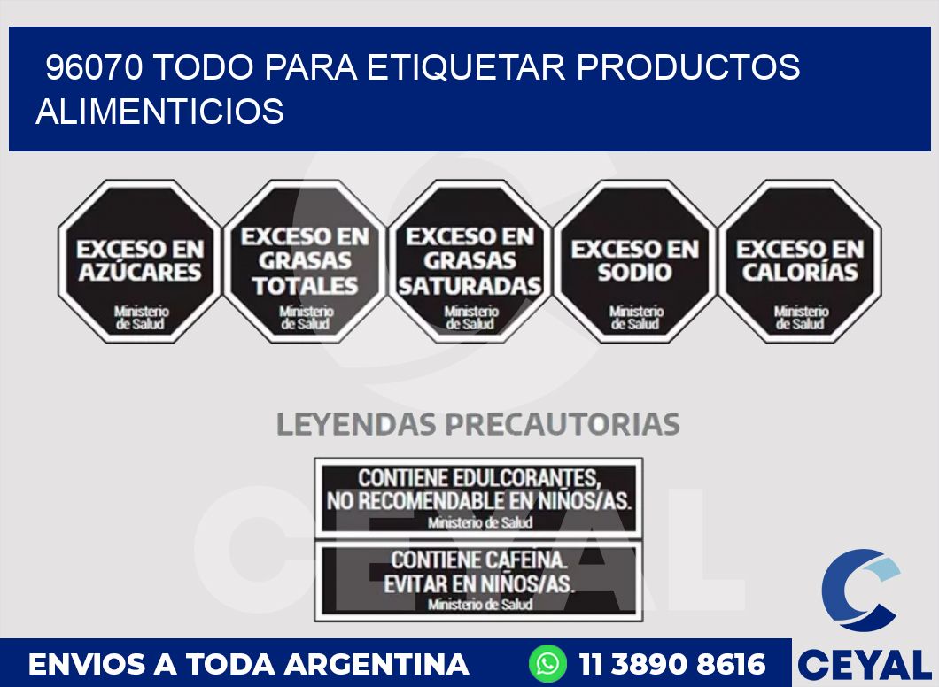 96070 TODO PARA ETIQUETAR PRODUCTOS ALIMENTICIOS