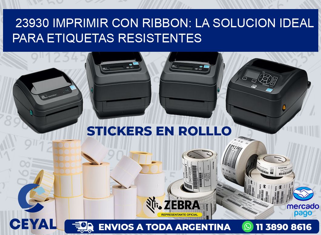 23930 IMPRIMIR CON RIBBON: LA SOLUCION IDEAL PARA ETIQUETAS RESISTENTES