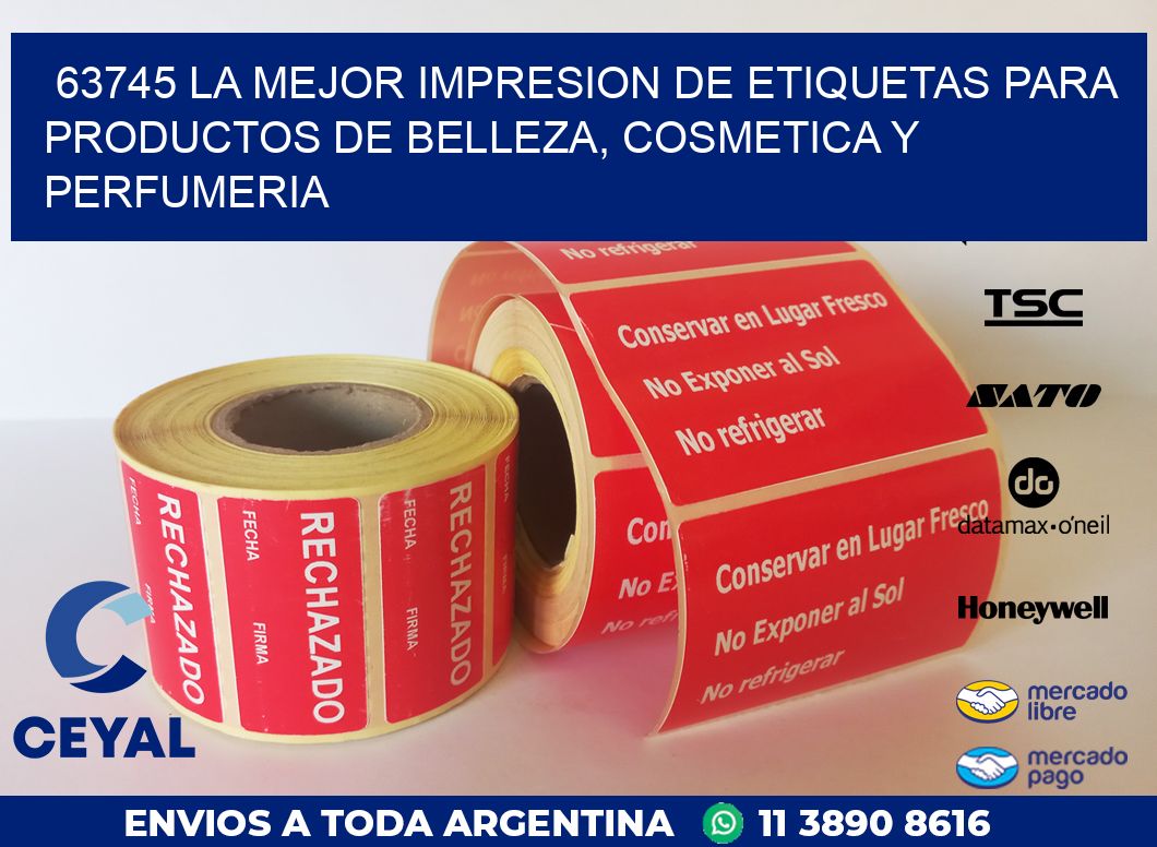 63745 LA MEJOR IMPRESION DE ETIQUETAS PARA PRODUCTOS DE BELLEZA, COSMETICA Y PERFUMERIA