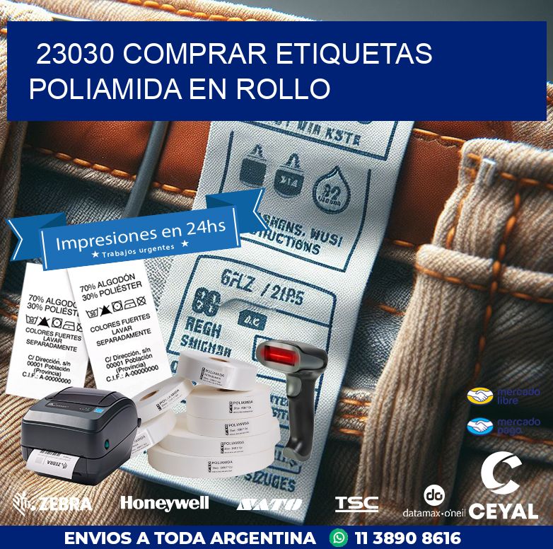 23030 COMPRAR ETIQUETAS POLIAMIDA EN ROLLO