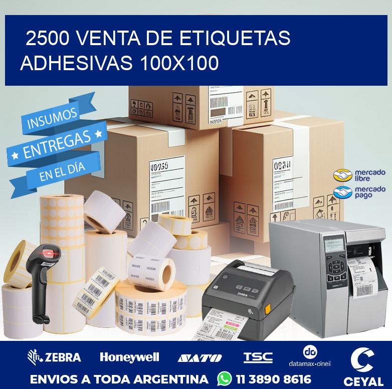 2500 VENTA DE ETIQUETAS ADHESIVAS 100X100