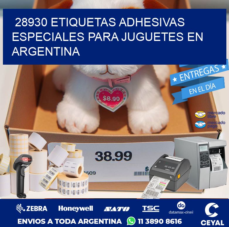 28930 ETIQUETAS ADHESIVAS ESPECIALES PARA JUGUETES EN ARGENTINA