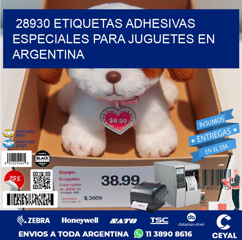 28930 ETIQUETAS ADHESIVAS ESPECIALES PARA JUGUETES EN ARGENTINA
