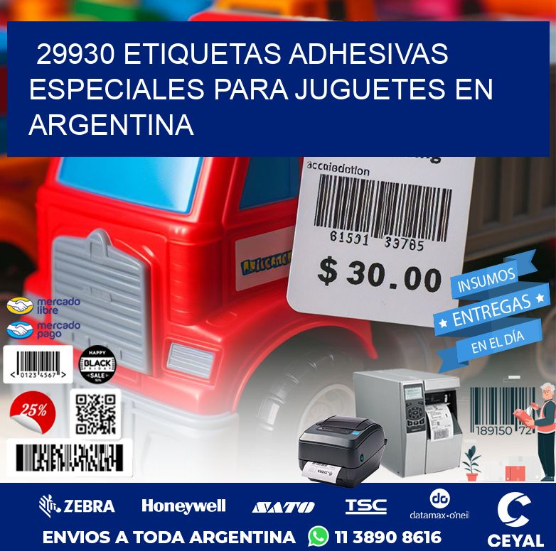 29930 ETIQUETAS ADHESIVAS ESPECIALES PARA JUGUETES EN ARGENTINA