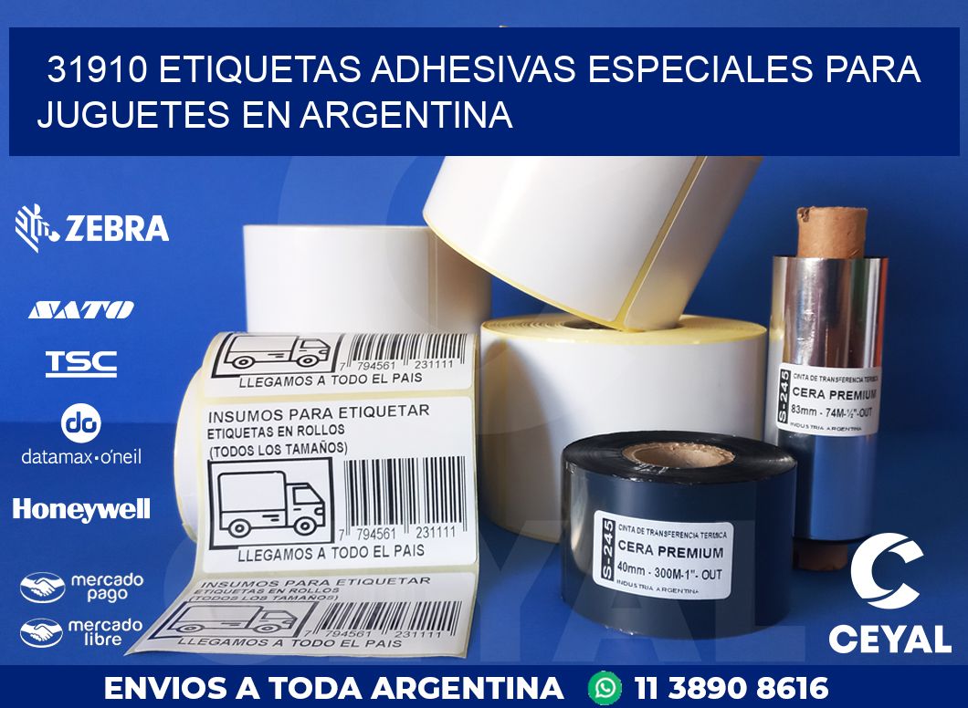 31910 ETIQUETAS ADHESIVAS ESPECIALES PARA JUGUETES EN ARGENTINA