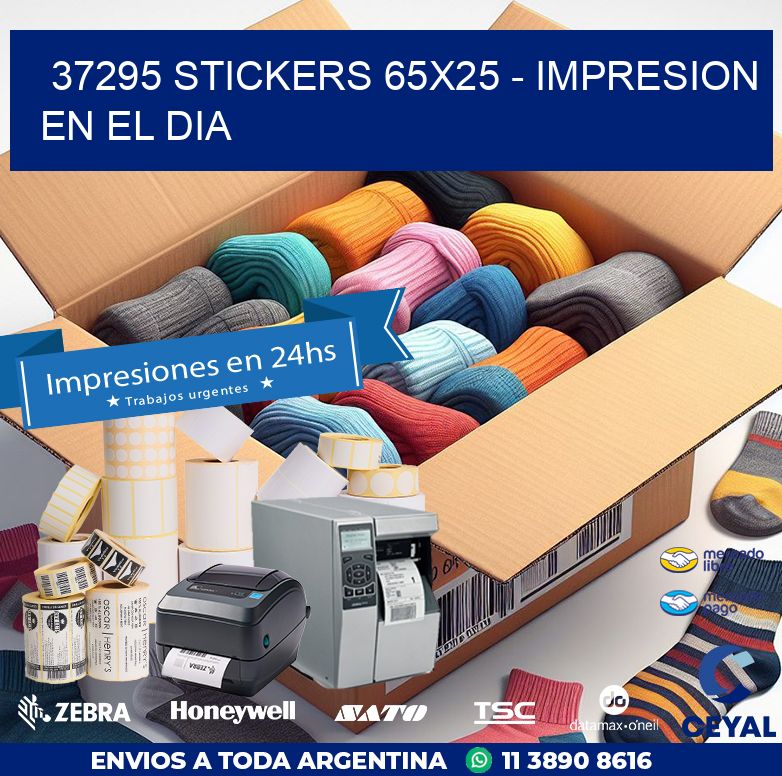 37295 STICKERS 65x25 - IMPRESION EN EL DIA