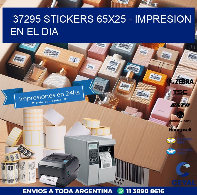 37295 STICKERS 65x25 - IMPRESION EN EL DIA