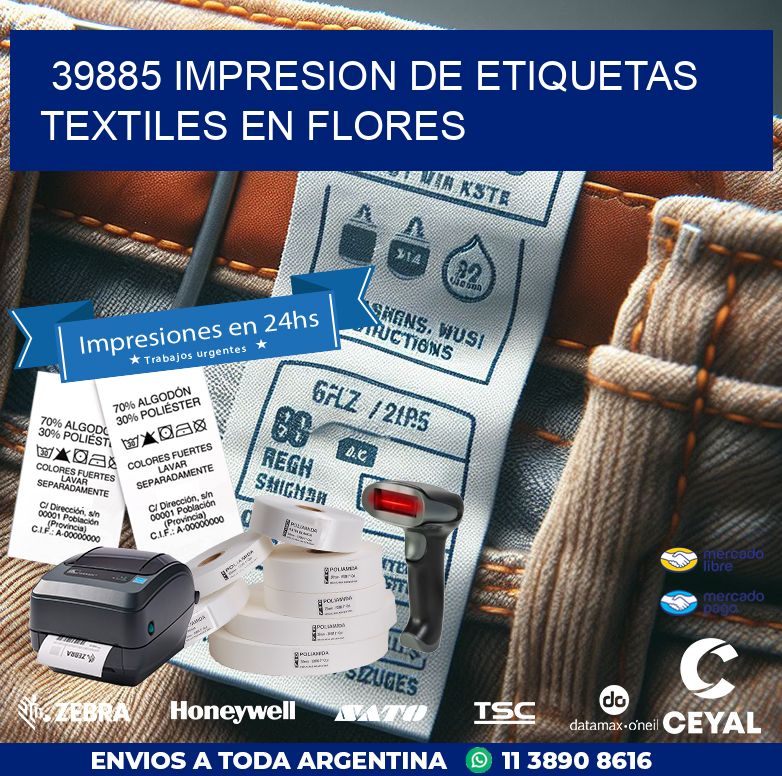 39885 IMPRESION DE ETIQUETAS TEXTILES EN FLORES