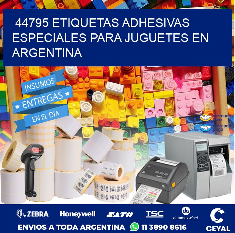 44795 ETIQUETAS ADHESIVAS ESPECIALES PARA JUGUETES EN ARGENTINA