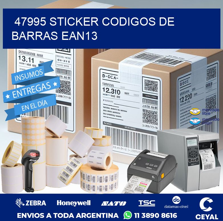 47995 STICKER CODIGOS DE BARRAS EAN13