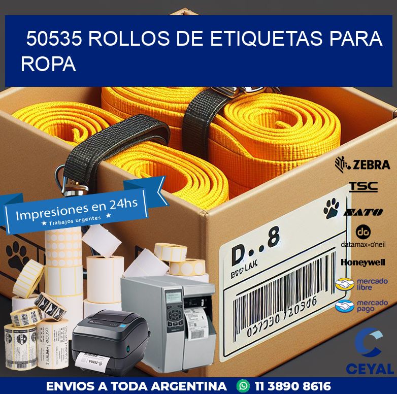 50535 ROLLOS DE ETIQUETAS PARA ROPA