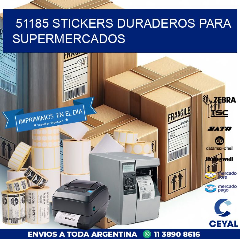 51185 STICKERS DURADEROS PARA SUPERMERCADOS