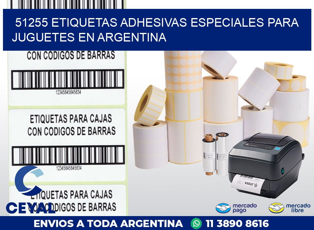 51255 ETIQUETAS ADHESIVAS ESPECIALES PARA JUGUETES EN ARGENTINA