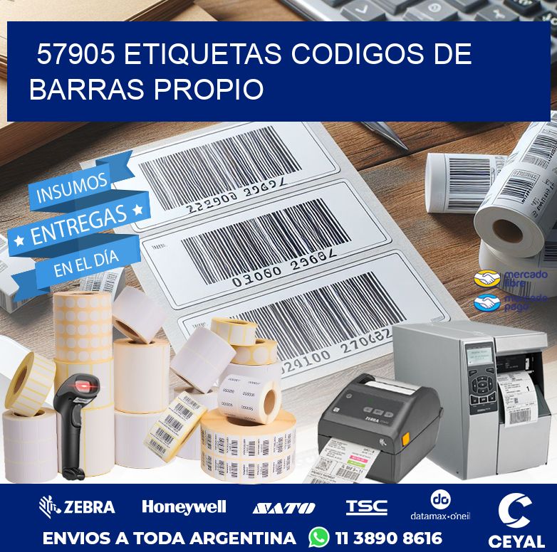 57905 ETIQUETAS CODIGOS DE BARRAS PROPIO