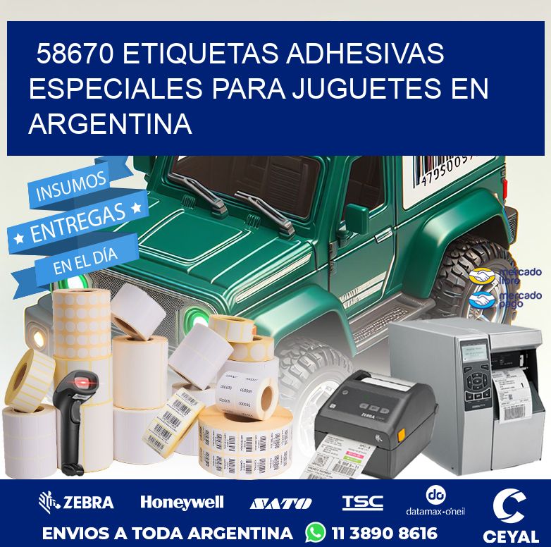 58670 ETIQUETAS ADHESIVAS ESPECIALES PARA JUGUETES EN ARGENTINA
