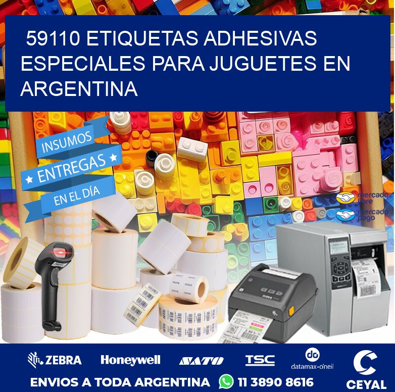 59110 ETIQUETAS ADHESIVAS ESPECIALES PARA JUGUETES EN ARGENTINA