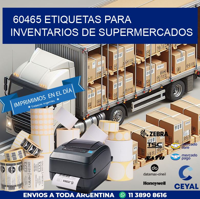 60465 ETIQUETAS PARA INVENTARIOS DE SUPERMERCADOS