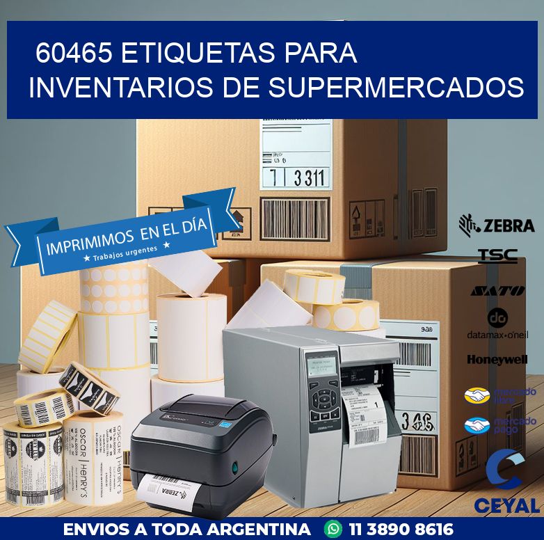 60465 ETIQUETAS PARA INVENTARIOS DE SUPERMERCADOS