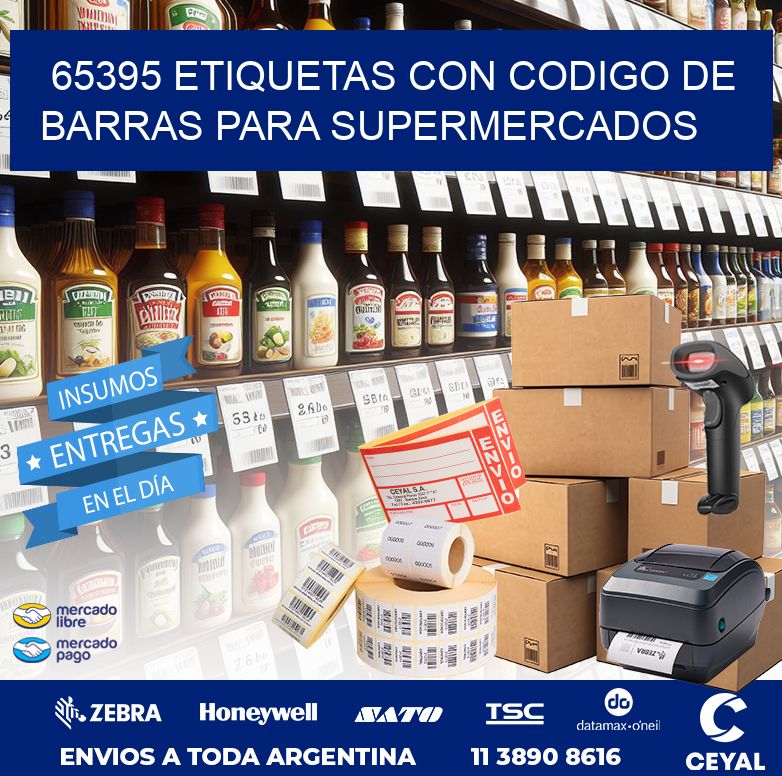 65395 ETIQUETAS CON CODIGO DE BARRAS PARA SUPERMERCADOS
