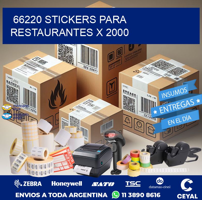 66220 STICKERS PARA RESTAURANTES X 2000