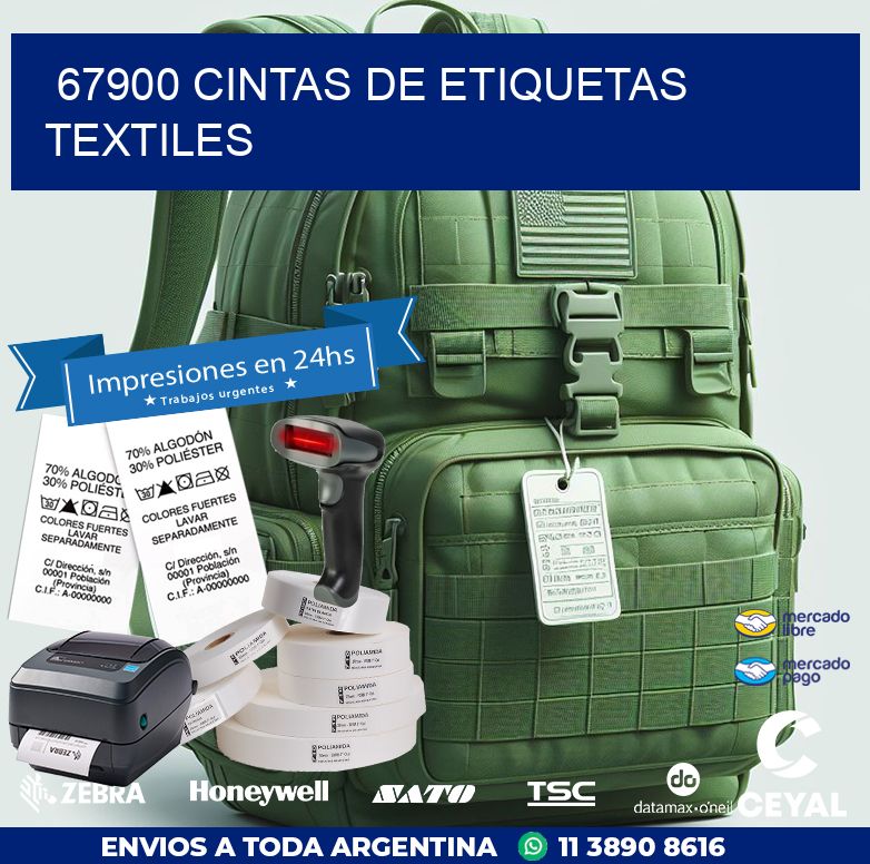 67900 CINTAS DE ETIQUETAS TEXTILES