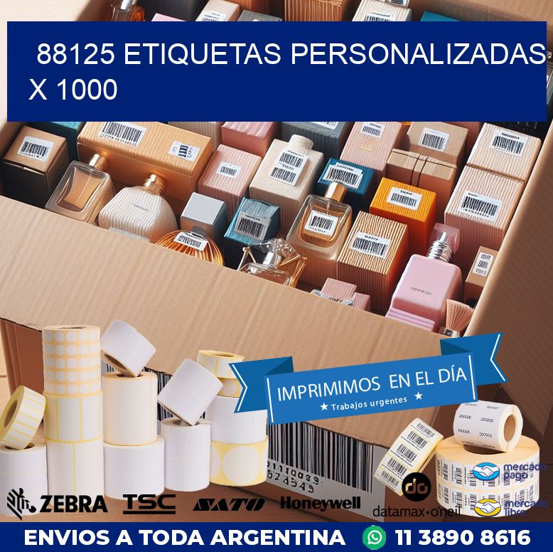 88125 ETIQUETAS PERSONALIZADAS X 1000