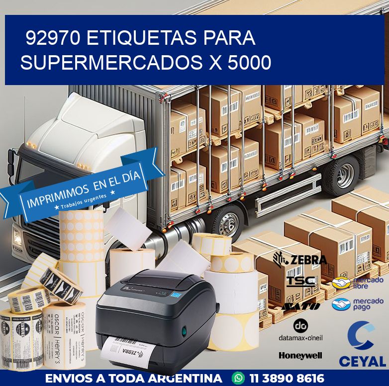 92970 ETIQUETAS PARA SUPERMERCADOS X 5000