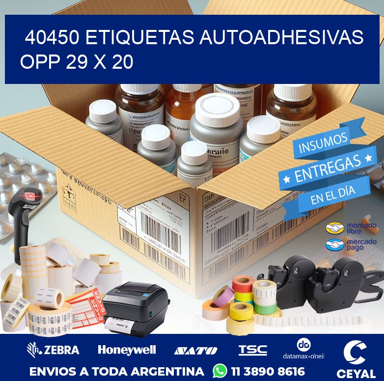 40450 ETIQUETAS AUTOADHESIVAS OPP 29 X 20