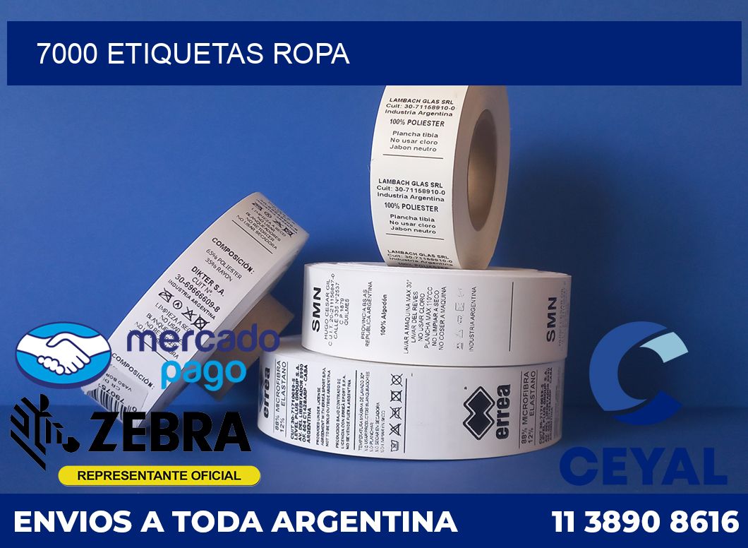 7000 ETIQUETAS ROPA