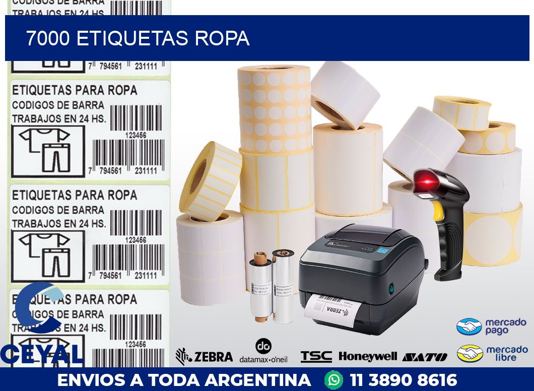 7000 ETIQUETAS ROPA