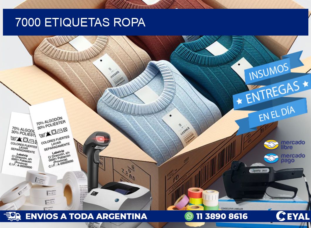 7000 ETIQUETAS ROPA