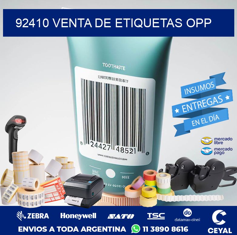 92410 VENTA DE ETIQUETAS OPP