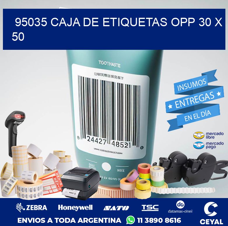 95035 CAJA DE ETIQUETAS OPP 30 X 50