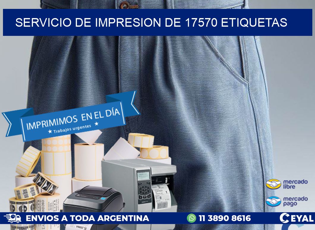 SERVICIO DE IMPRESION DE 17570 ETIQUETAS