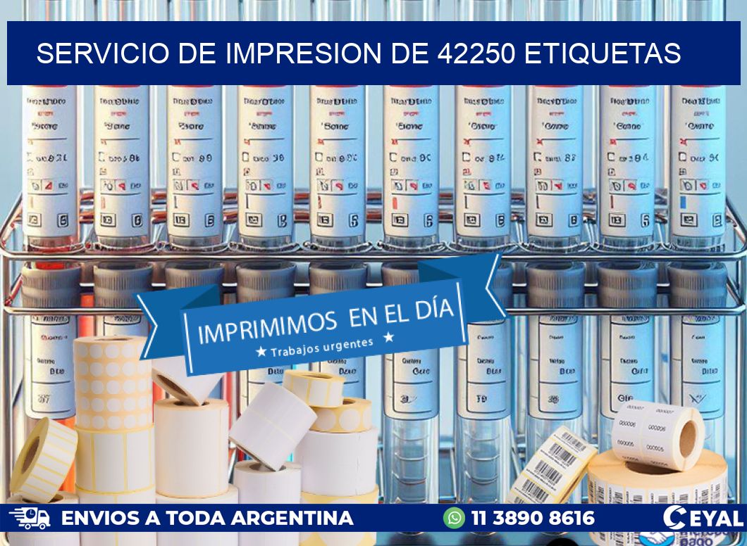 SERVICIO DE IMPRESION DE 42250 ETIQUETAS