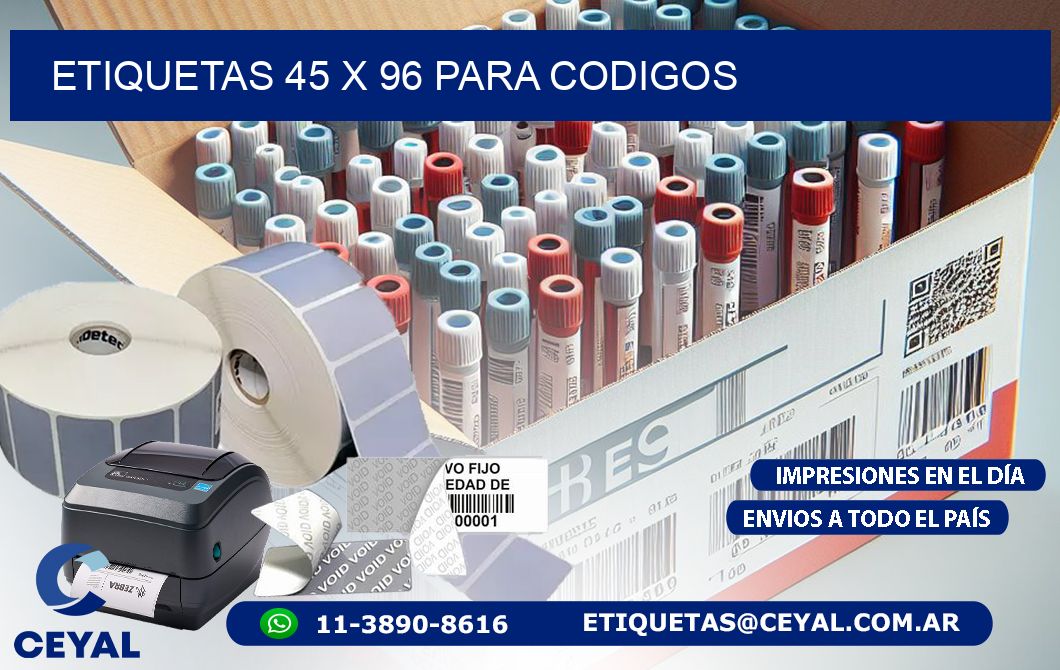 ETIQUETAS 45 x 96 PARA CODIGOS