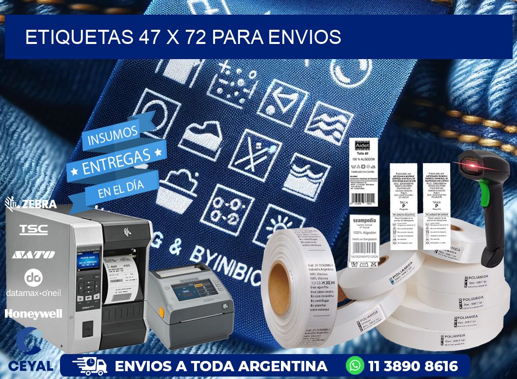 ETIQUETAS 47 x 72 PARA ENVIOS