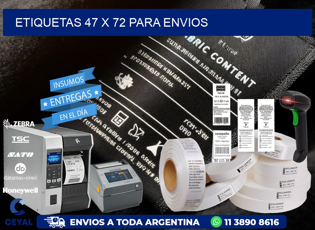 ETIQUETAS 47 x 72 PARA ENVIOS