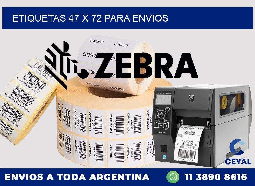 ETIQUETAS 47 x 72 PARA ENVIOS