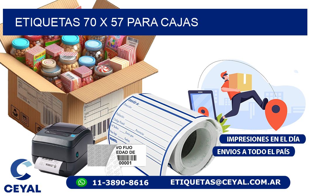 ETIQUETAS 70 x 57 PARA CAJAS